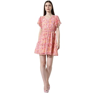 ONLY Women Floral Printed Flared Sleeves Smocked
