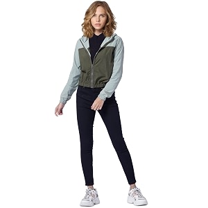 ONLY Women Pink Colourblocked Bomber Jacket