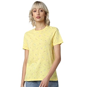 ONLY Womens Printed Regular Fit T-Shirt