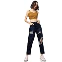 ONLY Women39s Mom Fit High Rise Distressed