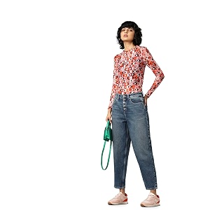 ONLY Womens High Rise Mom Fit Jeans
