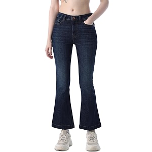 ONLY Womens Solid Flared High Rise Black