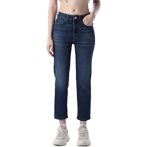 ONLY Womens Solid Slim Fit High Rise