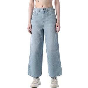 only women39s solid wide leg high rise black jeans