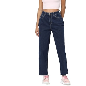 ONLY Womens High Rise Straight Jeans