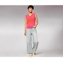 ONLY Womens Knit Typography V-Neck T-Shirt