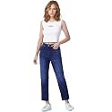 ONLY Women Skinny Fit Stretchable Mid Rise Fringed Hemline Jeans