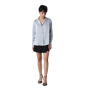 ONLY Women Solid Cuban Collar Casual Shirt