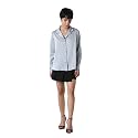 ONLY Women Solid Cuban Collar Casual Shirt