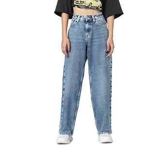 ONLY Women Straight Fit High-Rise Clean Look