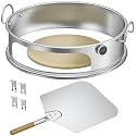 onlyfire Stainless Steel Pizza Ring Kit for Weber 22" Kettle Charcoal Grill