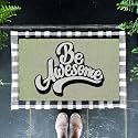 Onlymat 34Be Awesome34 Printed Anti-Slip Doormat Multicolor