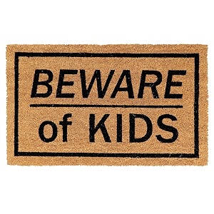 Onlymat inchBeware of Kids Funny Doormat Anti-Slip