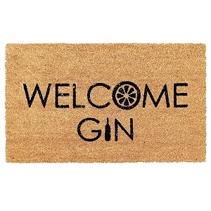 Onlymat inchWelcome Gin Printed Doormat Anti-Slip Coir