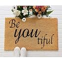 Onlymat Be Awesome Printed Anti-Slip Doormat Beige