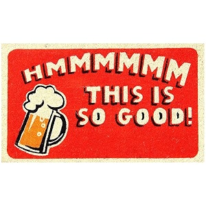 Onlymat Beer Quote Printed Anti-Slip Doormat Red