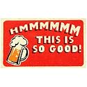 Onlymat Beer Quote Printed Anti-Slip Doormat Red