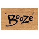 Onlymat Booze Funny Printed Anti-Slip Doormat Black