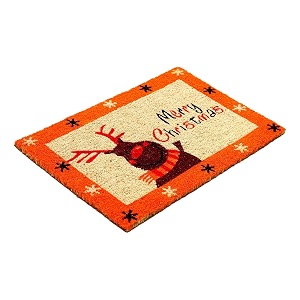 Onlymat Christmas Coir Doormat With Non-Slip PVC
