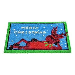 Onlymat Christmas Coir Doormat with Non-Slip PVC
