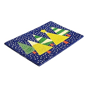 Onlymat Christmas Tree Printed Modern Doormat Multicolor