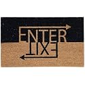 Onlymat Enter Exit Printed Anti-Slip Doormat Black
