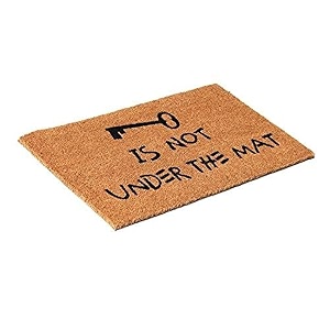 Onlymat Funny Quote Printed Anti-Slip Doormat Black