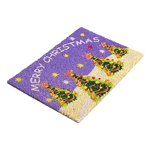 Onlymat Holiday Coir Doormat With Non-Slip PVC
