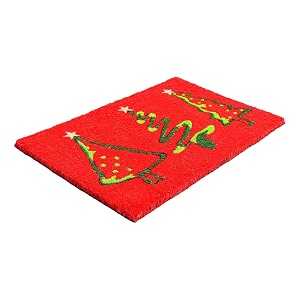 Onlymat Festive Print Coir Doormat Natural Coconut