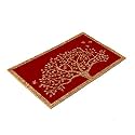 Onlymat Natural Coco Coir Red and Beige Attractive Tree with Birds Printed Anti-Slip Doormat Long-Lasting, Heavy Duty, Large & Thick Entryway Rug, PVC Backing for Indoor, Outdoor, Patio