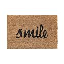 Onlymat Natural Coir Smile Doormat with Hard