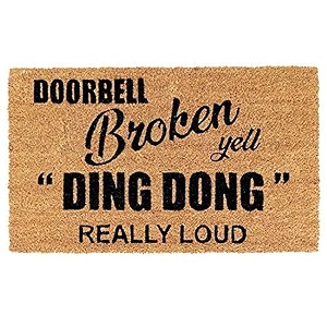 Onlymat Printed Anti-Slip Doormat Black and Brown