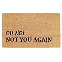 Onlymat Quote Printed Anti-Slip Doormat Black Brown