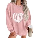ONLYSTORY Womens Sweatshirts Oversized Cored Corduroy Pullover Tops