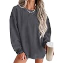 ONLYSTORY Womens Sweatshirts Oversized Cored Corduroy Pullover Tops
