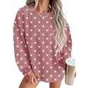 ONLYSTORY Womens Sweatshirts Oversized Cored Corduroy Pullover Tops
