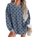 ONLYSTORY Womens Sweatshirts Oversized Cored Corduroy Pullover Tops