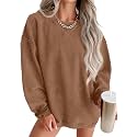 ONLYSTORY Womens Sweatshirts Oversized Cored Corduroy Pullover Tops