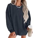 ONLYSTORY Womens Sweatshirts Oversized Cored Corduroy Pullover Tops