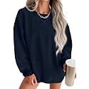 ONLYSTORY Womens Sweatshirts Oversized Cored Corduroy Pullover Tops