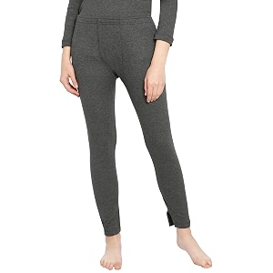 onn women39s cotton solid thermal trouserlower