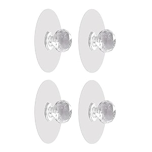 diamond crystal shaped strong sticker sticky heavy duty wall hooks for hanging homekitchen bathroom key frame holders hanging hook transparent daimond hook 10