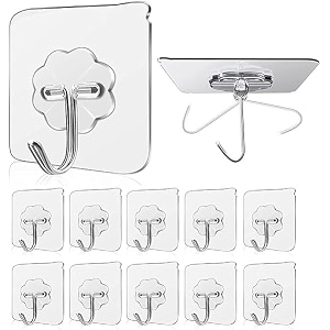 wall hanging flower hooks for wall without drilling self adhesive hooks for wall heavy duty strong nail free kitchen accessories items stainless steel flower hook 10