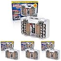 Ontel Battery Daddy Organizer Storage Case & Tester, Holds, White, Original - 180 Batteries (Pack of 4)