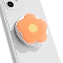 OnTheGrip Compatible with Magsafe Magnetic Cute Solid Color Daisy Flower Design Collapsible Mobile Phone Grip Stand Holder for Smartphone Tablet Cell Phone Accessory (Coral)