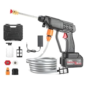 cordless powerful pressure washer portable high power washer handheld electric water gun for car washing fence floor cleaning 48v car washer gun