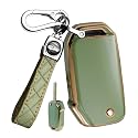 ontto 3-Button Key Fob Cover with Keychain Compatible with Kia Flip Folding Remote TPU Car Key Case for Forte Seltos Soul Sportage Sorento Cerato Telluride Green