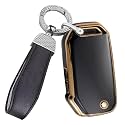 ontto 3-button Key Fob Holder with Keychain Compatible with Kia Flip Folding Remote TPU Car Key Glove for Forte Seltos Soul Sportage Sorento Cerato Telluride Black
