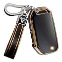 ontto 3-Button Key Fob Protector with Keychain Compatible with Kia Flip Folding Remote Soft TPU Key Skin Case for Seltos Forte Niro Sportage LX Soul Sorento Telluride K5 K3 Sonet LX Cerato Black
