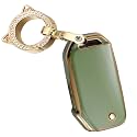 ontto 3-Button Key Fob Shell with Keychain Compatible with Kia Flip Folding Remote Durable TPU Key Housing for Seltos Forte Niro Sportage LX Soul Sorento Telluride K5 K3 Sonet LX Green